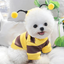 Cute Bee Costume Hoodie - Thickened Warm Pet Sweater for Halloween Cosplay Dogs Cats