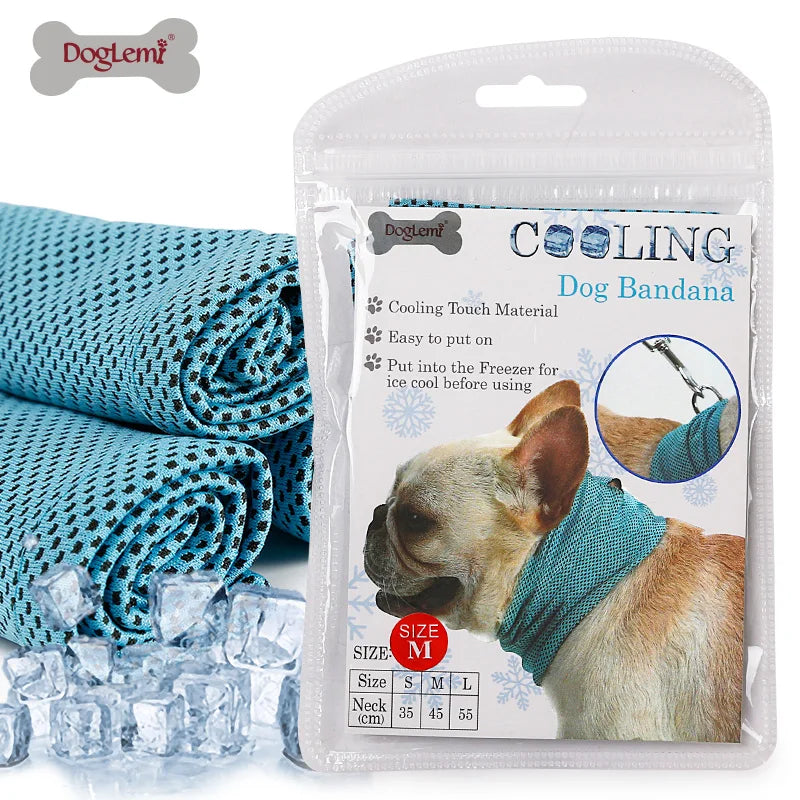 Summer Breathable Cooling Dog Bandana Scarf for Pet Small Dogs Bulldog Sunstroke Cooling Neck Wrap Dog Collar Perro