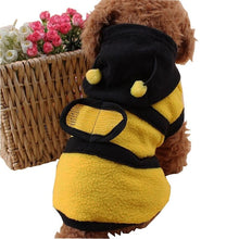 Bee Pet Puppy Coat - Fleece Hoodie Halloween Cosplay Costume for Dogs Cats Sweater