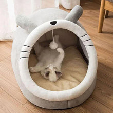 Foldable Pet Cave Bed with Soft Cushion for Cats and Small Dogs
