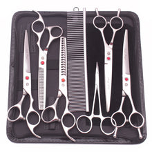 Dog Grooming Scissors Kit 7" 6.5" Stainless Pet Curved Scissors Thinning Scissors Straight Shears