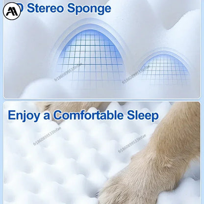 summer cooling dog bed for large medium dog puppy orthopedic memory foam mat with pillow breathable waterproof washable