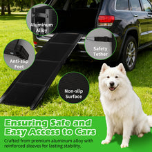 Portable Foldable Dog Ramp – 170 × 44 cm Non-Slip Aluminum Ramp for Small, Medium & Large Dogs