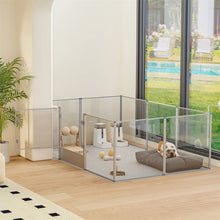 180cm Clear Acrylic Dog Playpen - Extra Large Indoor Whelping Pen