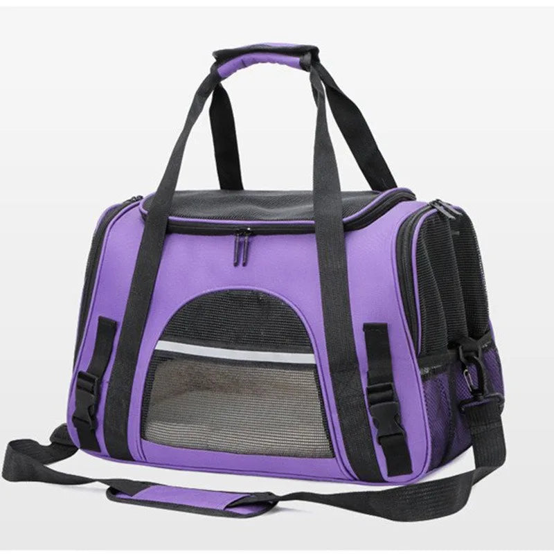 Pet carrying bag, approved by the airline, suitable for cats and dogs under 20 pounds. Soft cat carrying bag with cushion for tr