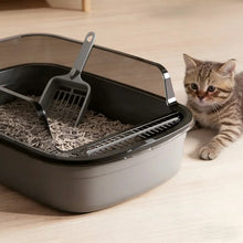 Kitty Sandbox Cat Litter Box Semi-enclosed Splashproof Cat Tray Cat Toilet Cleaning Basin Supplies Pet Toilet Kitten Tray Bedpan