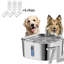 7L Stainless Steel Pet Water Fountain — Large Capacity Dispenser for Multiple Cats & Dogs