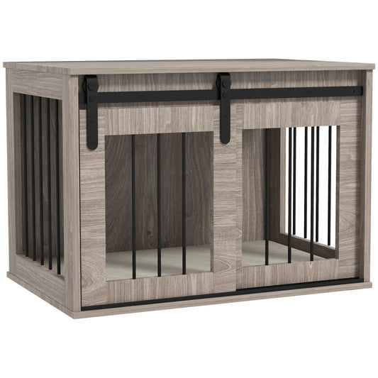 PawHut Dog Crate Furniture with Removable Cushion, for Dogs