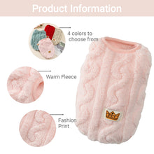 Cute Warm Cat Clothes - Fleece Winter Sweater Pullover for Small Cats Dogs & Kittens
