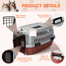 Large Pet Carrier for Cats & Dogs – Breathable Plastic Travel Carrier, Portable Pet Crate, 68 × 48 × 42 cm