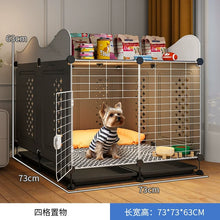 Dog Crate with Toilet Area – Pet Kennel with Sleeping Area, Removable Tray for Small & Medium Dogs