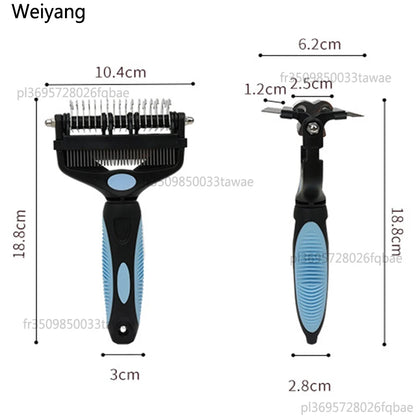 3 In 1 Pet Deshedding Brush Dog Cat Fur Knot Cutter Grooming Comb Hair Remover Shedding Supplies