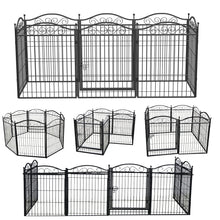 Heavy Duty Dog Playpen - 8 Panel Metal Pet Exercise Pen with Door