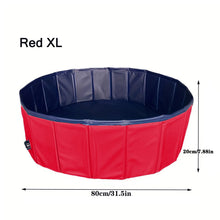 Foldable Pet BathTub Durable PVC Swimming Pool For Dog Portable Summer Cooling Pool Non-Slip For Medium-Sized And Small Dogs