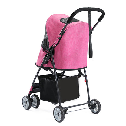 Small Cats & Dogs Pet Trolley,Portable Outdoor Travel Walking - Dog Cat Foldable Pet Stroller Carrier Portable Dog Cat Stroller