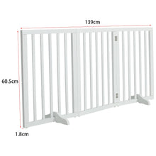 Wooden Foldable Dog Gate with Support Feet, Foldable Safety Pet Fence Freestanding Indoor Barrier for House, Doorway, Stairs, 3/4 Panels