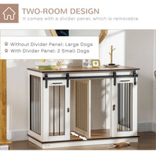Dog Crate Furniture – Double Wooden Dog Crate for Large & Small Dogs, Indoor Dog Kennel