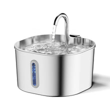 Cat Water Fountain 2.2L Stainless Steel — Artesian Flow, Ultra-Quiet Pump & Filter