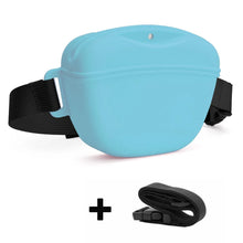 Dog Treat Pouch with Training Clicker and Enhanced Magnetic Closure, 1.67 Cup Silicone Treat Bag Fanny Pack with Adjustable Waist Belt for Pet Training and Walking (Black)