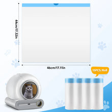 60Pcs Self Cleaning Cat Litter Box Liners 9-11 Gallon Drawstring Waste Bags Tear Resistant Leak Proof Odor Blocking Refill Bags for Automatic Cat Toilet Use