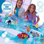 Adams Zhu Zhu Pets Aquarium Starter Playset WITH Fish Electronic LandSwimming Pets for Kids MessFree Fun Toy Build Your Aquariu