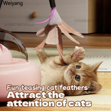 Interactive Cat Toy – Smart Electric Cat Teaser with Replaceable Feather & Bell