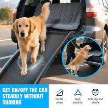 156cm Foldable Dog Ramp - Non-Slip Pet Car Ramp - Portable SUV Truck Couch Steps