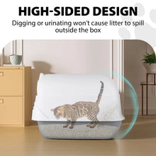 Cat Litter Box Pet Litter Tray Fully-enclosed & Semi-enclosed Splashproof Pet Toilet Cleaning Basin Supplies Kitten Tray Bedpan