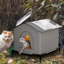 Stray Cat Houses with Mat Waterproof Winter Warm Foldable Washable Pet Cave Sleeping Beds for Outdoor Cats Small Dogs Puppies