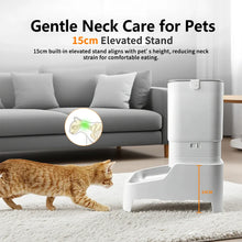 4.5L Elevated Smart Pet Feeder — 15cm Raised Stand, 1080P Camera or Key Control for Cats & Dogs