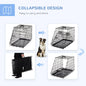 Pawhut Trapeze Collapsible Dog Pet Travel Box Cage Removable Tray