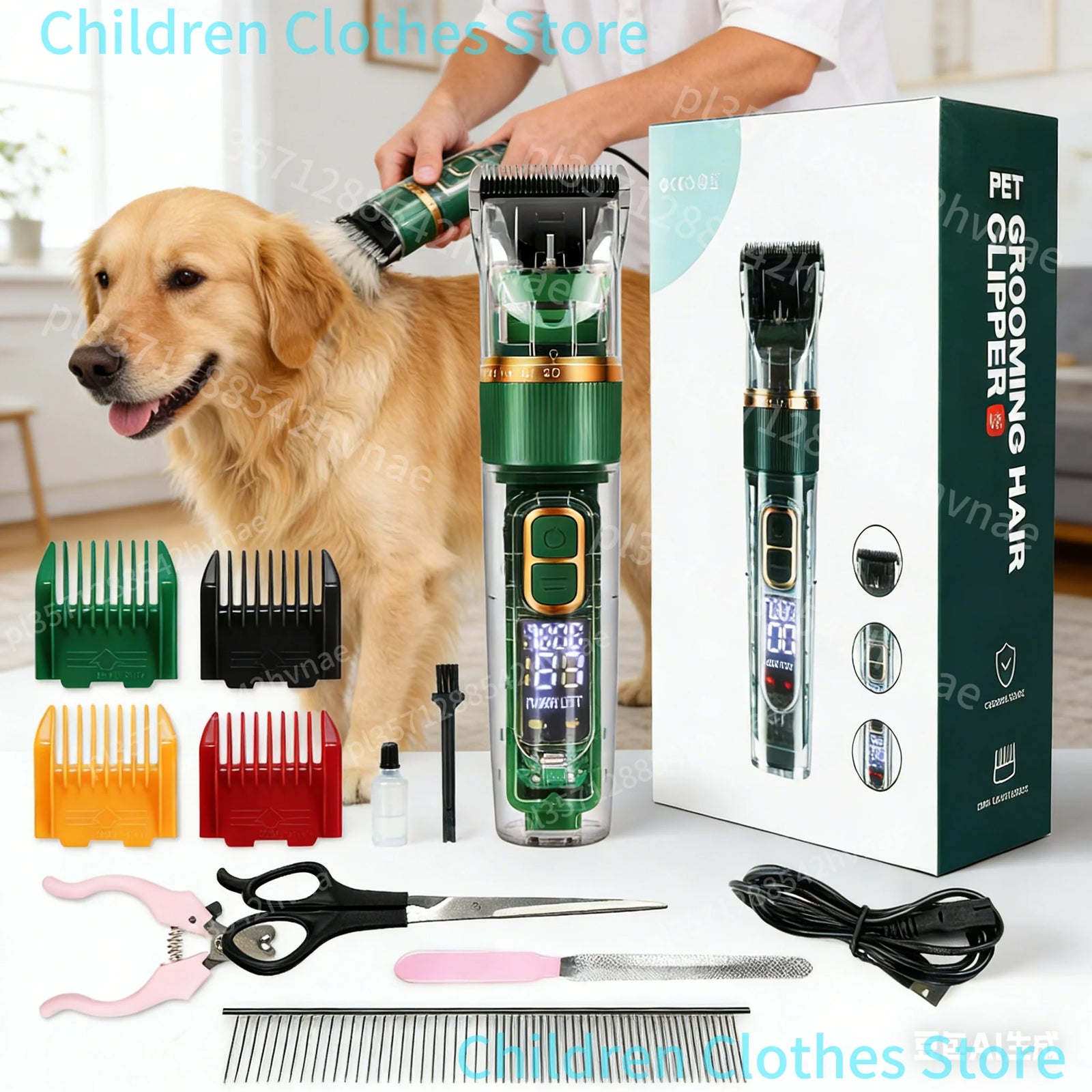 Pet Hair Clipper – Professional 3-Speed USB Rechargeable Grooming Trimmer for Dogs & Cats