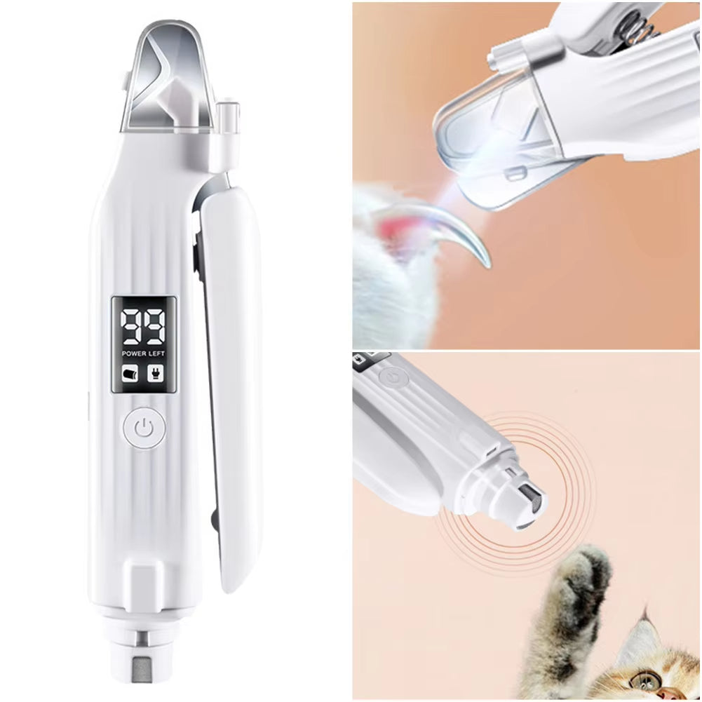 2-in-1 Electric Pet Nail Trimmer & Grinder