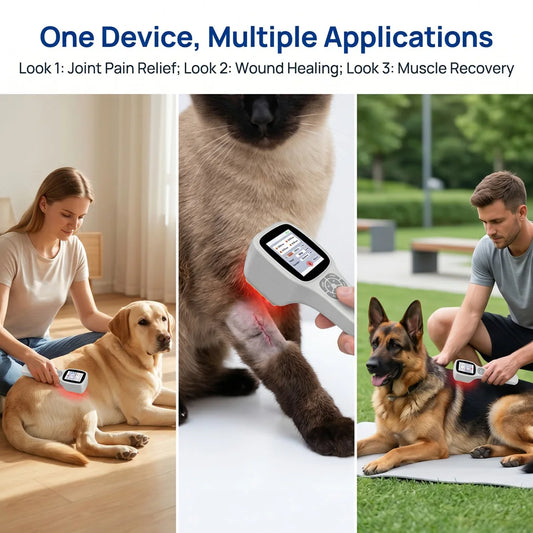 Cold Laser Therapy Device for Post-Surgery Recovery Joint Pain Red Infrared Light Physiotherapy for Senior Pets Arthritis Relief