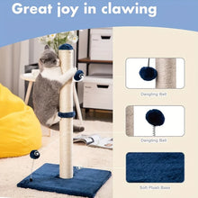 Sisal Cat Scratching Post for Indoor Cats 34-Inch – Heavy-Duty Scratching Pole with Hanging Ball