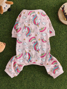 Cute Pet Pajamas - Soft Breathable Cartoon Sleepwear for Small Medium Dogs & Cats