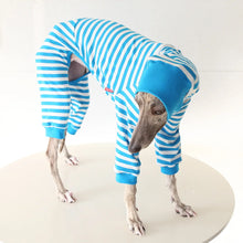 Striped Cotton Dog Pajamas - Italian Greyhound & Whippet Soft Breathable Stretch Sleepwear