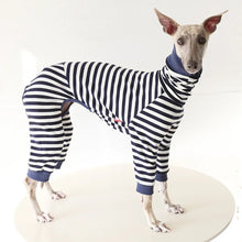 Striped Cotton Dog Pajamas - Italian Greyhound & Whippet Soft Breathable Stretch Sleepwear