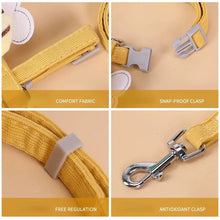 Cartoon Bee Cat Harness Set - Adjustable Double Layer Collar & Leash - Small Medium Pets