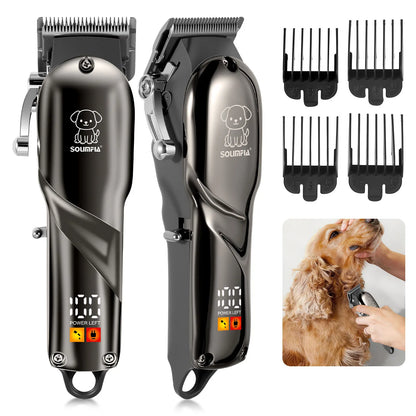 Solimpia Pet Grooming Clipper for Dogs Cats 6500RPM Heavy-Duty Motor USB Rechargeable 180Mins Runtime Low Noise