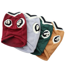 Winter Warm Pet Dog Sweater - College Style V-Neck Knitwear Vest for Small Dogs
