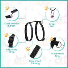 Adjustable Cat Harness - Escape Proof Safety Vest - Leash Set - For Cats & Puppies