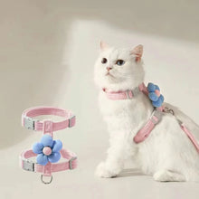 Adjustable Cat Harness & Leash Set - Breathable Small Dog Walking Strap - Pet Accessory