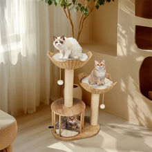BINGOPAW Modern Multi-level Cat Tree Tower for Indoor Cats,Activity Center with Plush Cushion Baskets,Condo & Scratching Post for Kittens