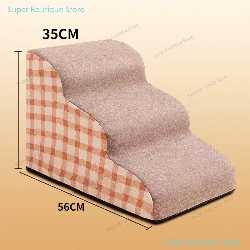 Pet 2/3 Step Dog Stair Cat Pet Ramp Ladder Washable Non Slip Removable Memory Foam Pet Products Ramp for Dog  Stairs for Dogs