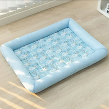 Square Cooling Pet Bed with Neck Support — Breathable, Waterproof & Anti-Slip for Dogs & Cats