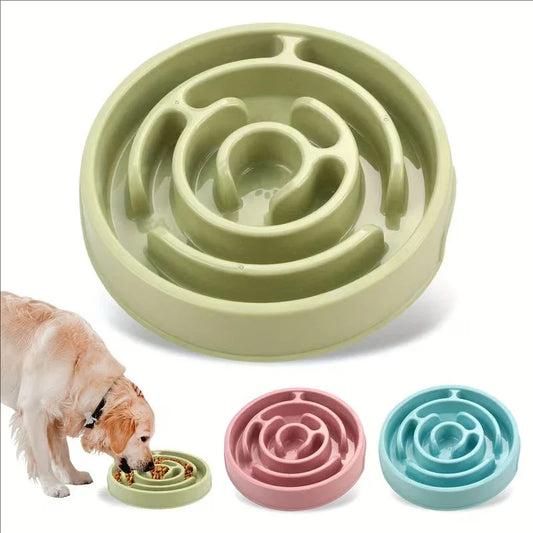 MazeMunch Non-Slip Slow Feeder Dog Bowl - Anti-Bloat Design for Healthy Eating
