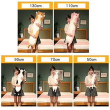 50/70cm Funny Joy Cute Soft Long Cat Plush Toys Pause Office Nap Pillow Bed Sleep Home Decor Doll for Kids Girl Gift