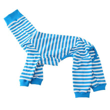 Striped Cotton Dog Pajamas - Italian Greyhound & Whippet Soft Breathable Stretch Sleepwear
