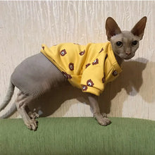 Winter Sphynx Cat Clothes - Warm Fleece Hoodie Coat for Hairless Cats Small Dogs